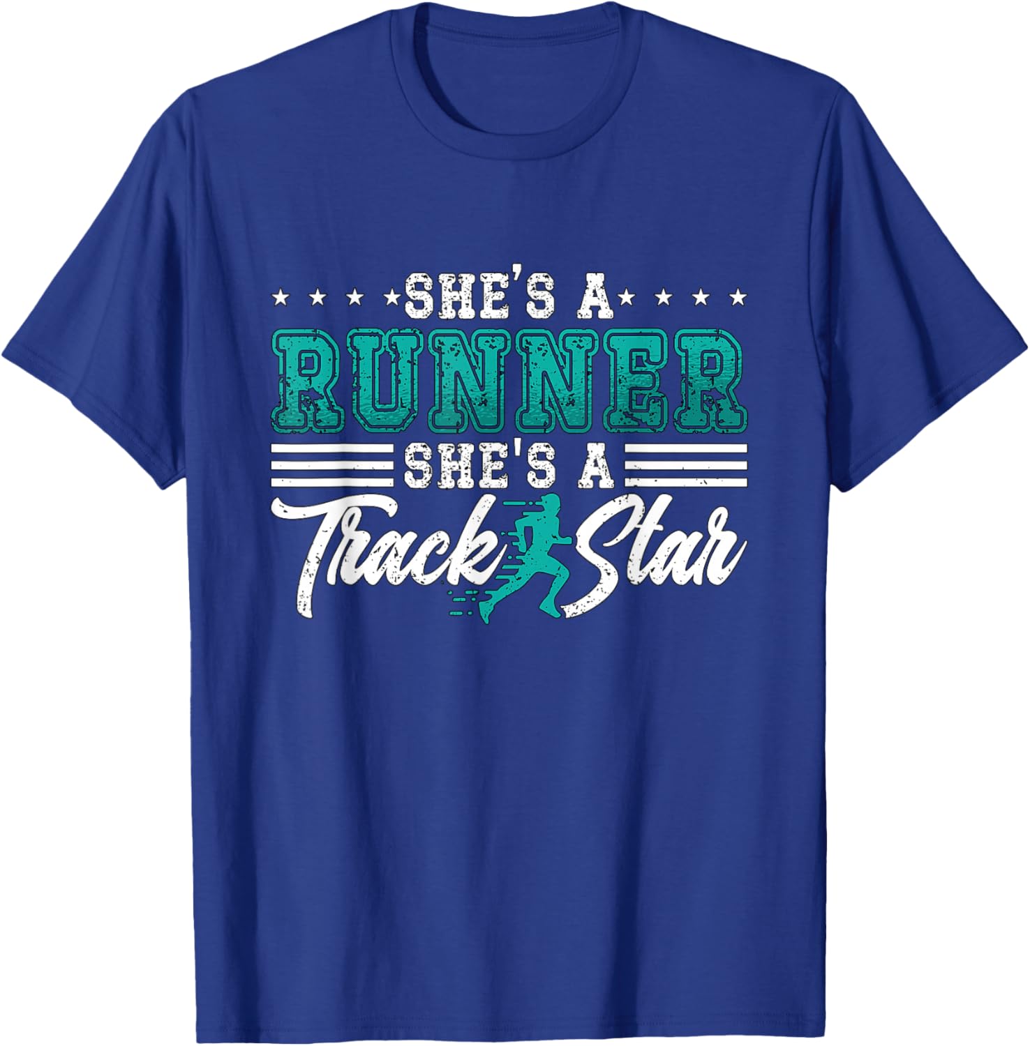 She's A Runner She's A Track Field Thrower Track And Field T-Shirt - T-Shirt | Royal
