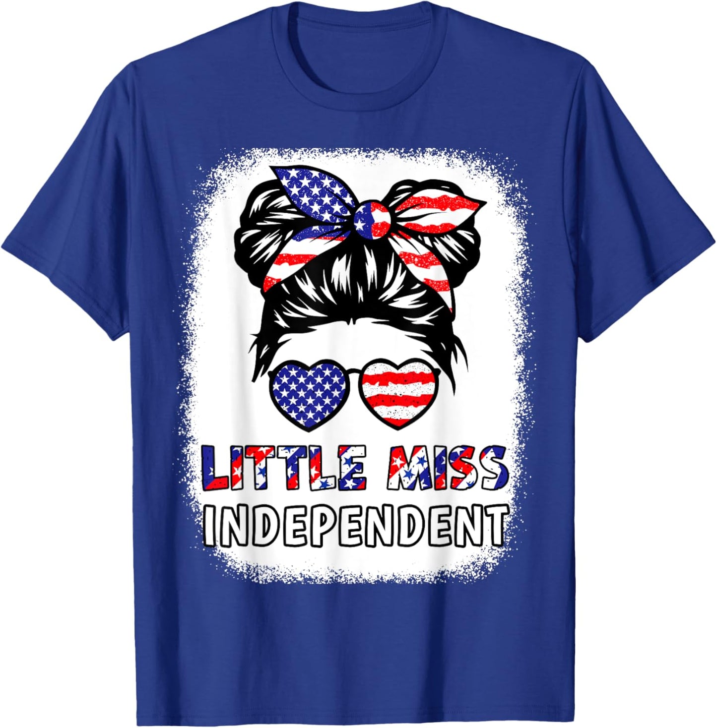 Girl 4th July Little Miss Independent Teen Youth Patriotic T-Shirt - T-Shirt | Royal