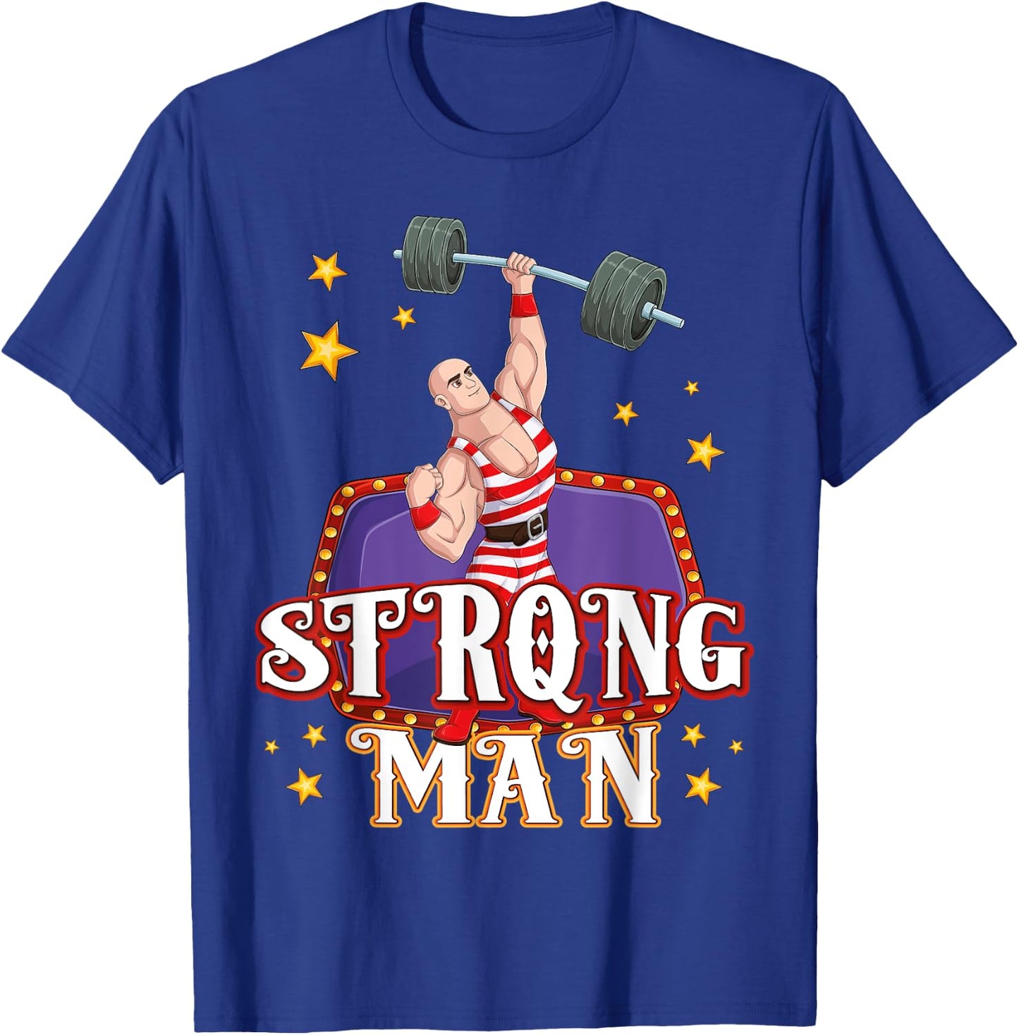 Strong Man Costume Circus Staff Carnival Strongman kids Boys T-Shirt - T-Shirt | Royal