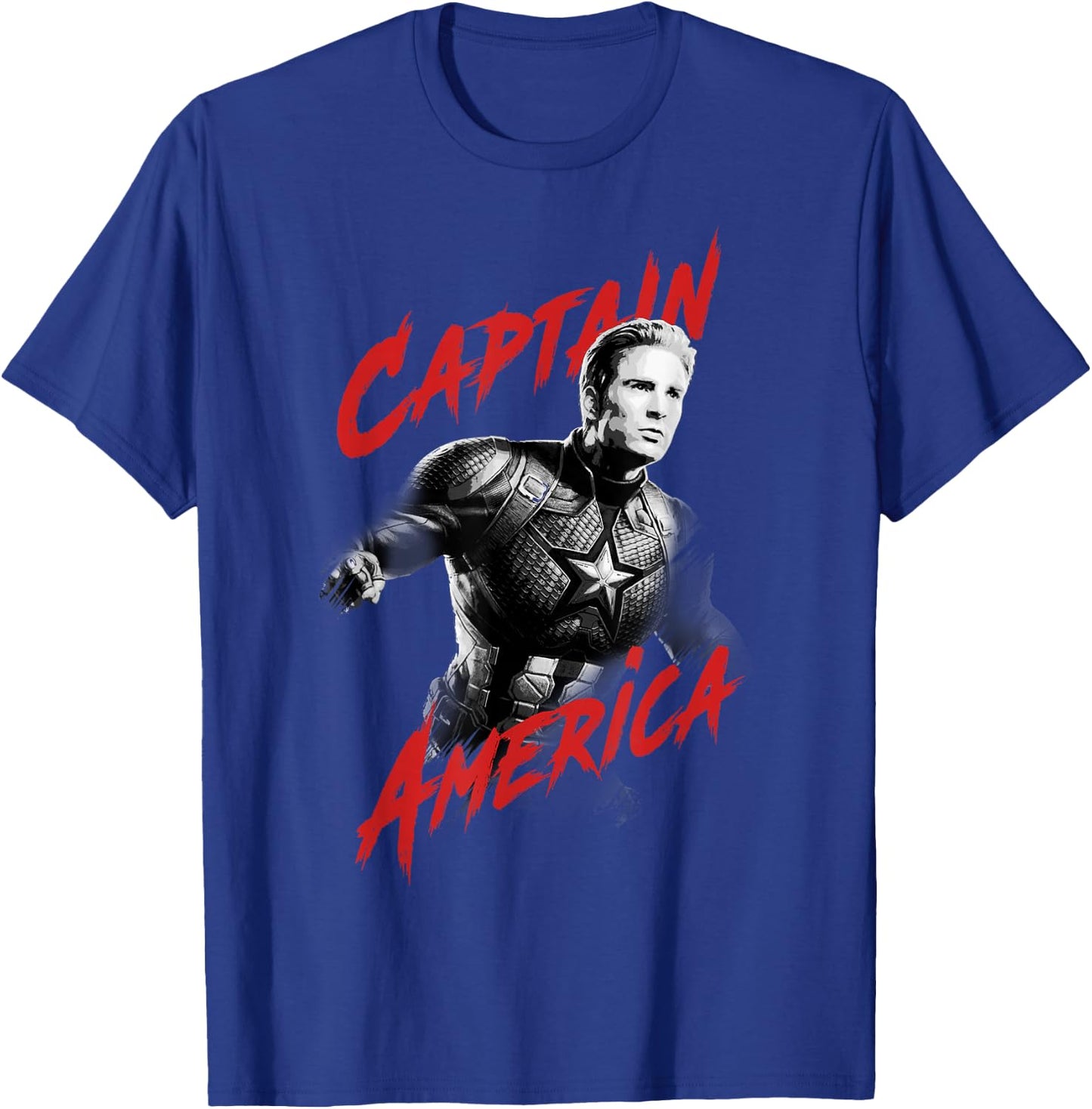 Avengers Endgame Captain America Tonal Portrait T-Shirt - T-Shirt | Royal