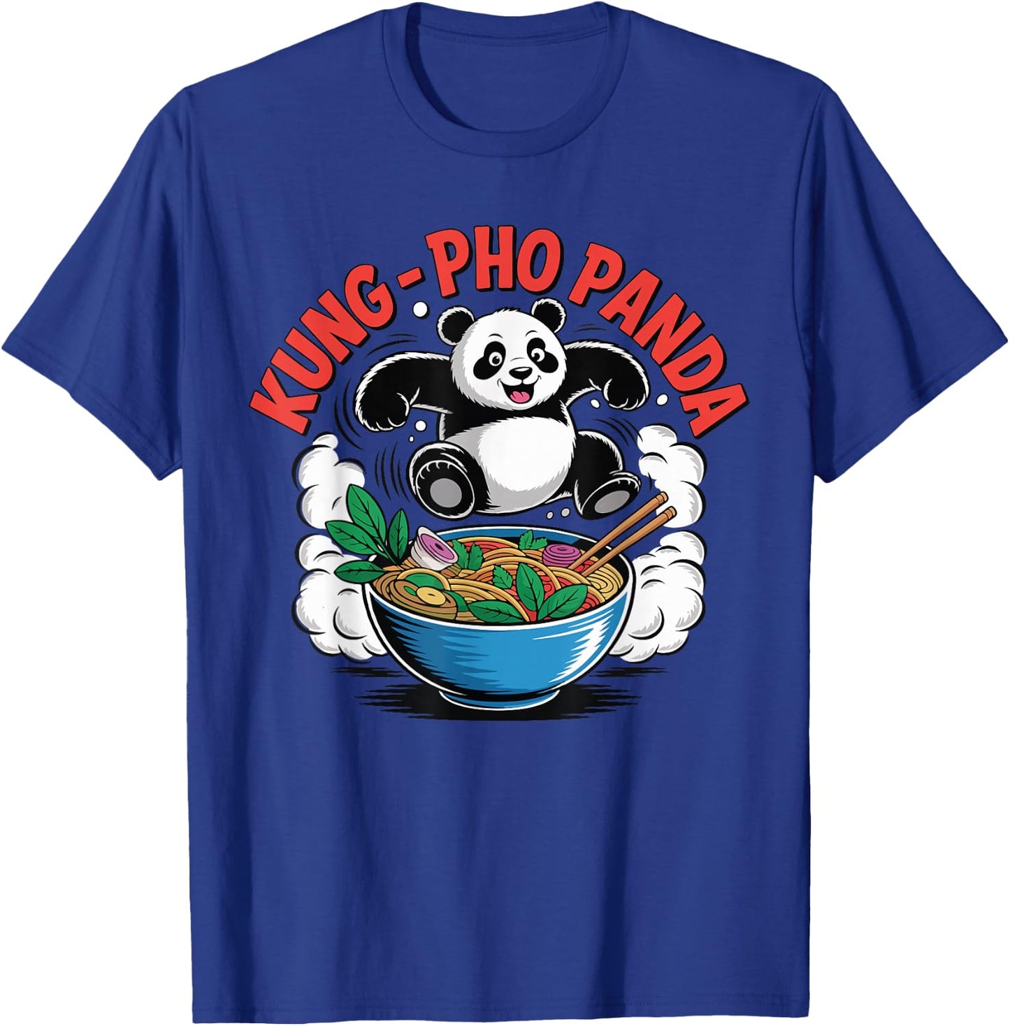Pholicious Panda Vietnamese Pho Lover Design Kung Fu T-Shirt - T-Shirt | Royal