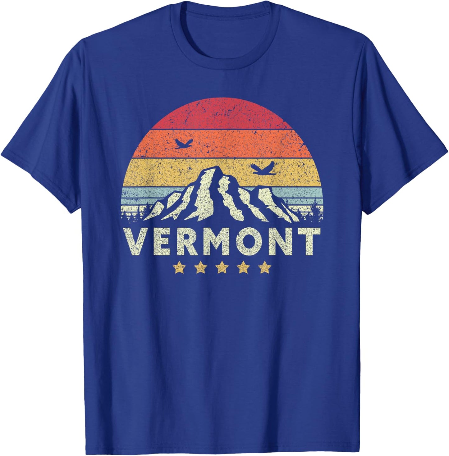 Vermont Shirt. Retro Style VT, USA T-Shirt - T-Shirt | Royal