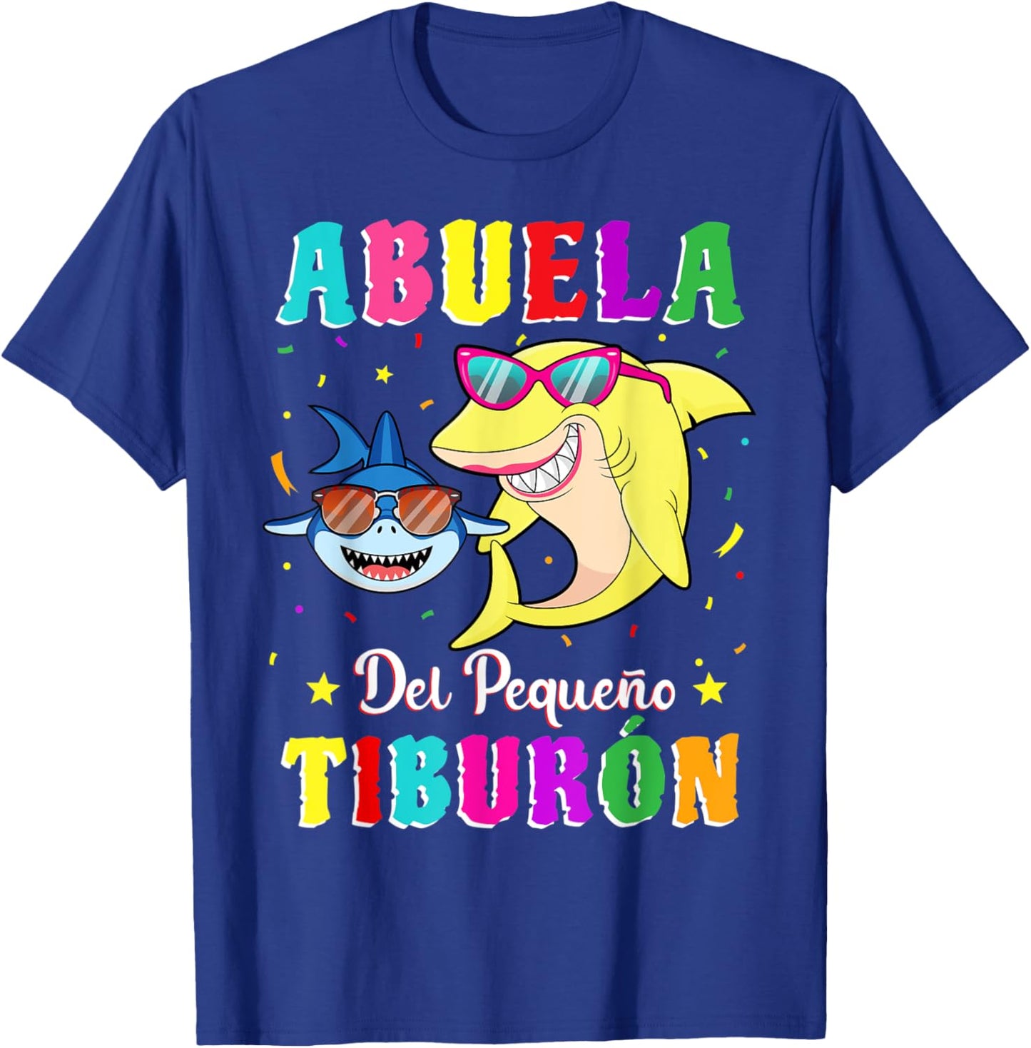 Abuela del Pequeño Tiburón nieto cumpleaños tiburón T-Shirt - T-Shirt | Royal