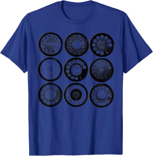 Vintage Rotary Dial Collection Retro Dial Rotary Phone T-Shirt - T-Shirt | Royal
