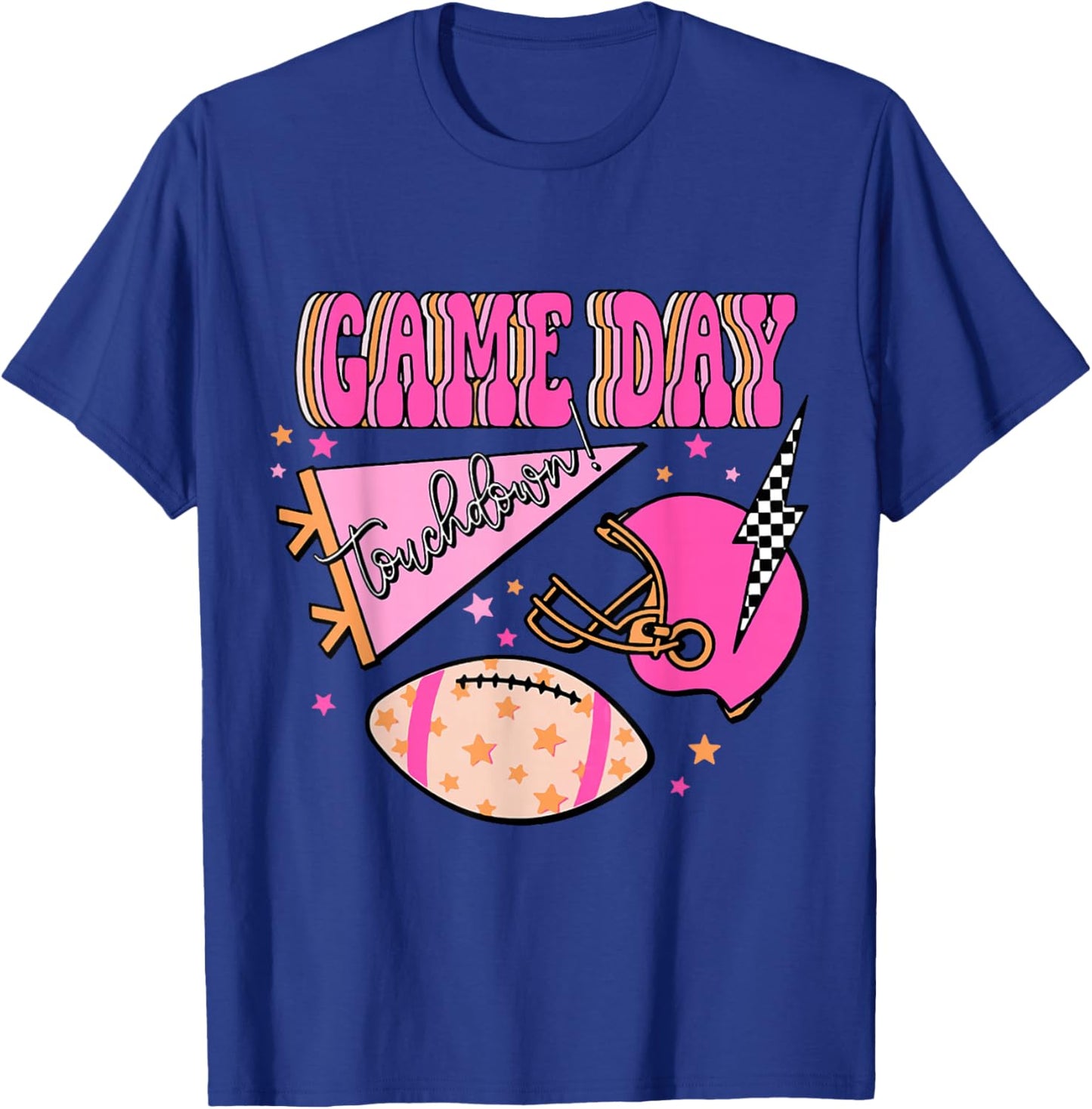 Football Shirt Preppy Football Season T-Shirt - T-Shirt | Royal