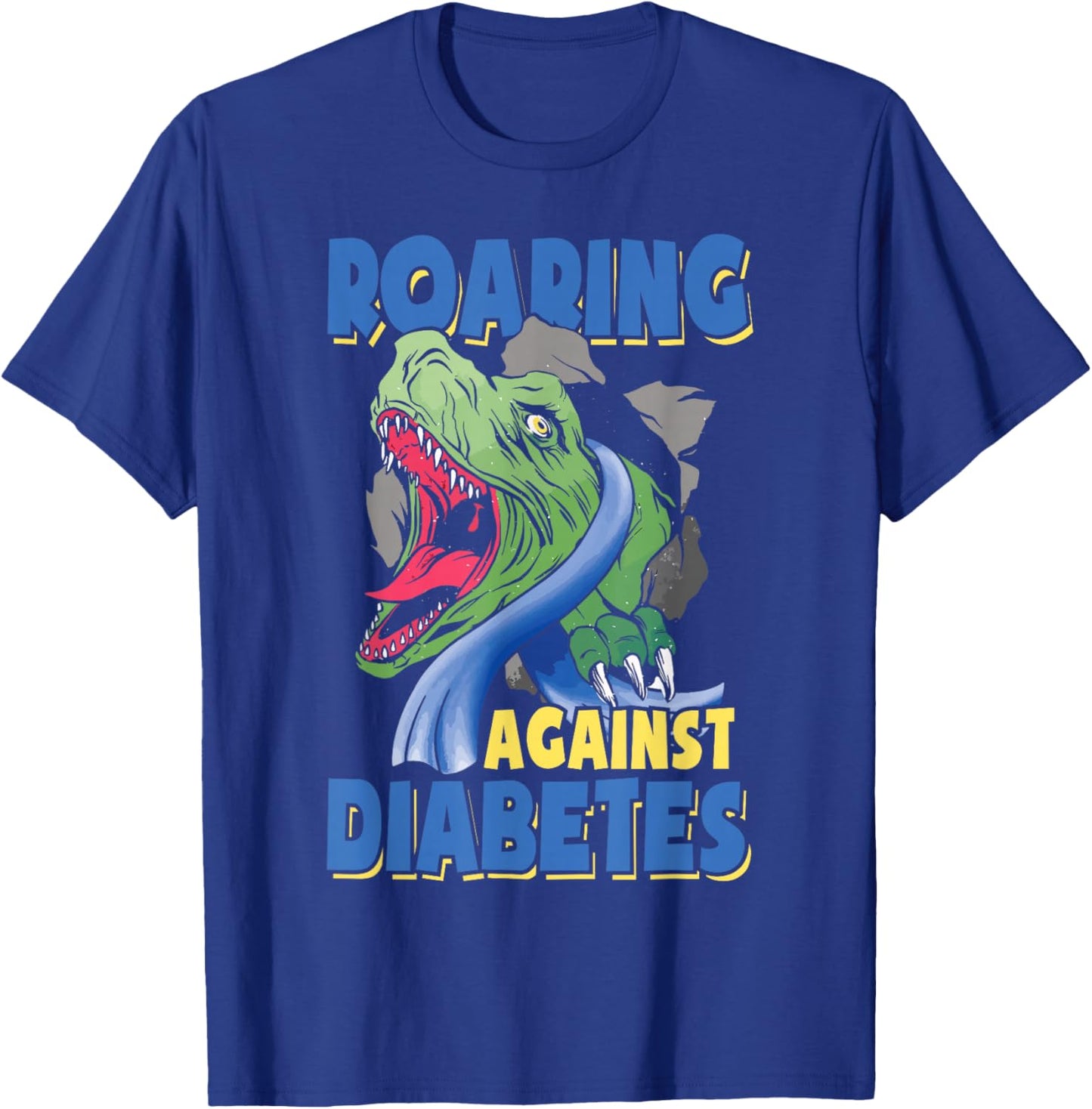 Diabetic Toddler Kids Diabetes Awareness Month T Rex T-Shirt - T-Shirt | Royal