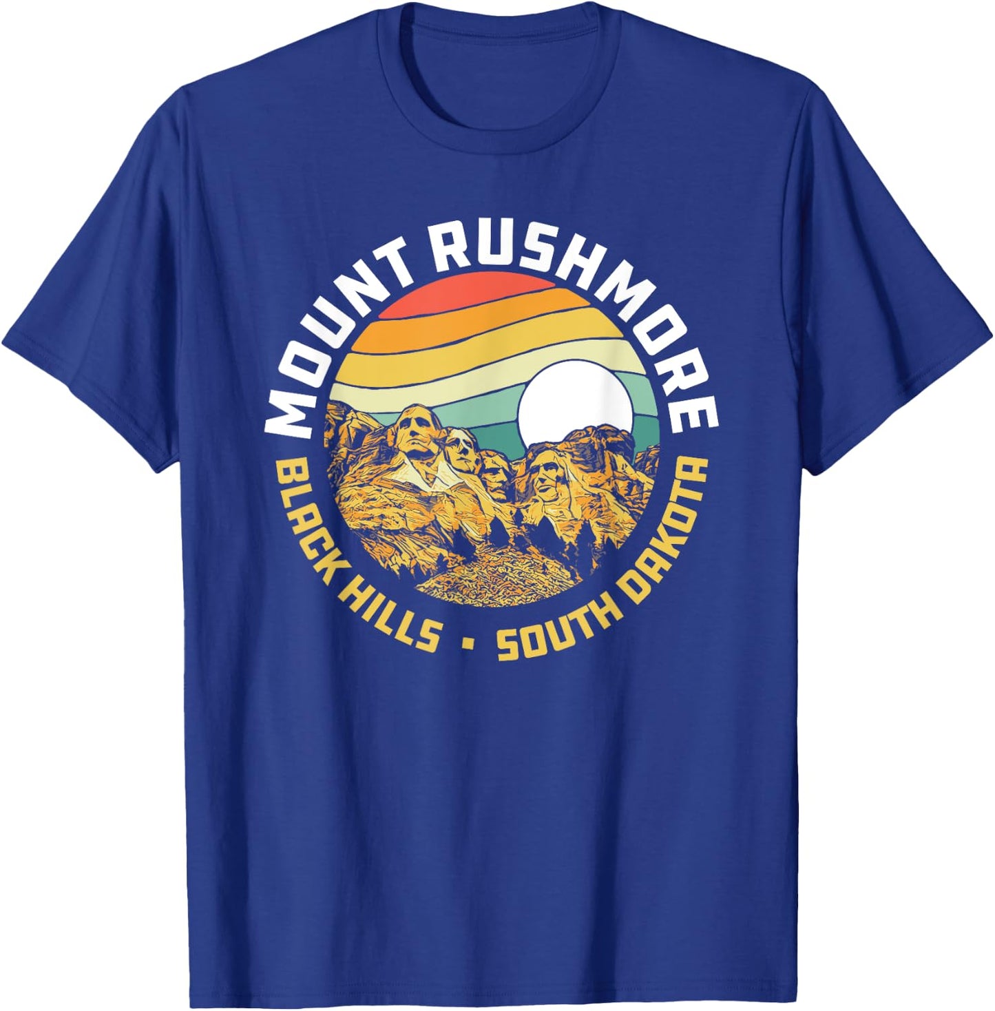 Retro Mount Rushmore National Memorial Vintage 80s Graphic T-Shirt - T-Shirt | Royal
