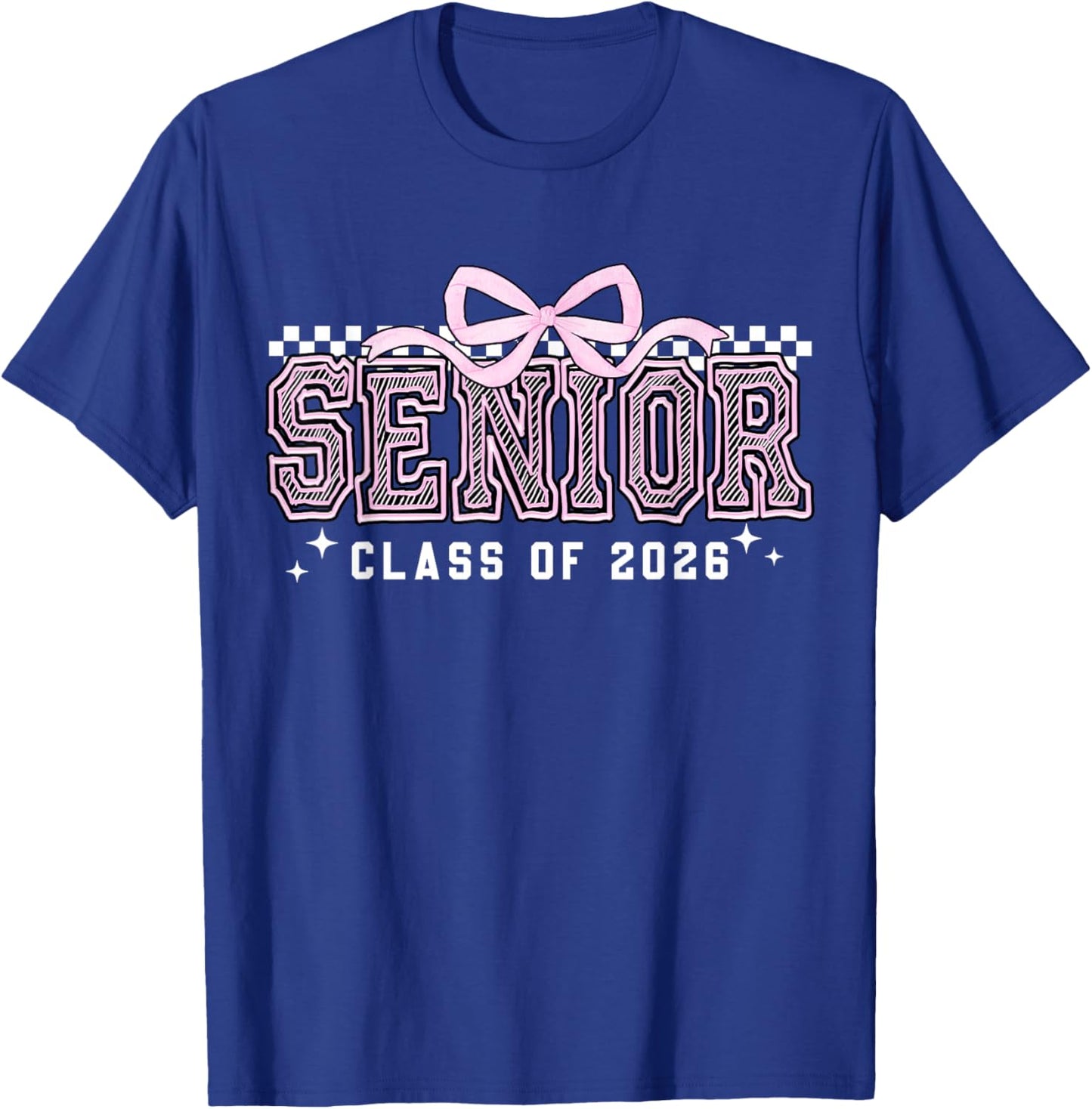 Senior 2026 Coquette Bow Class of 2026 Graduation Graduate T-Shirt - T-Shirt | Royal
