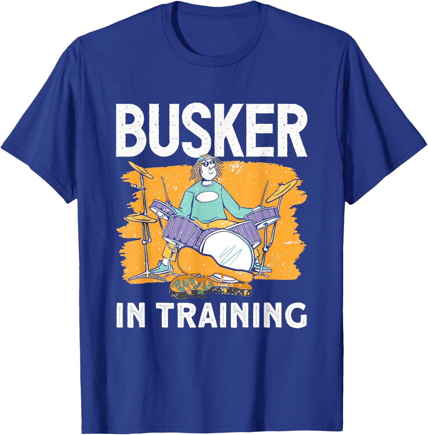 Busker training Banjo Busker Busking T-Shirt - T-Shirt | Royal