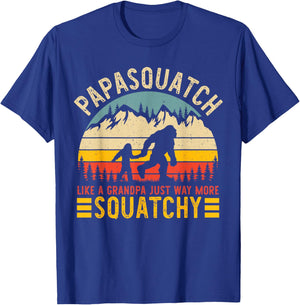 Papasquatch Like A Grandpa Just Way More Squatchy Funny Papa T-Shirt - T-Shirt | Royal