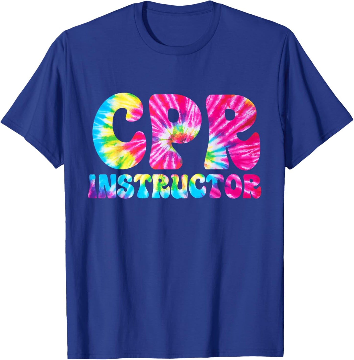 CPR Instructor Tie Dye Training and Teaching EMS Ambulance T-Shirt - T-Shirt | Royal