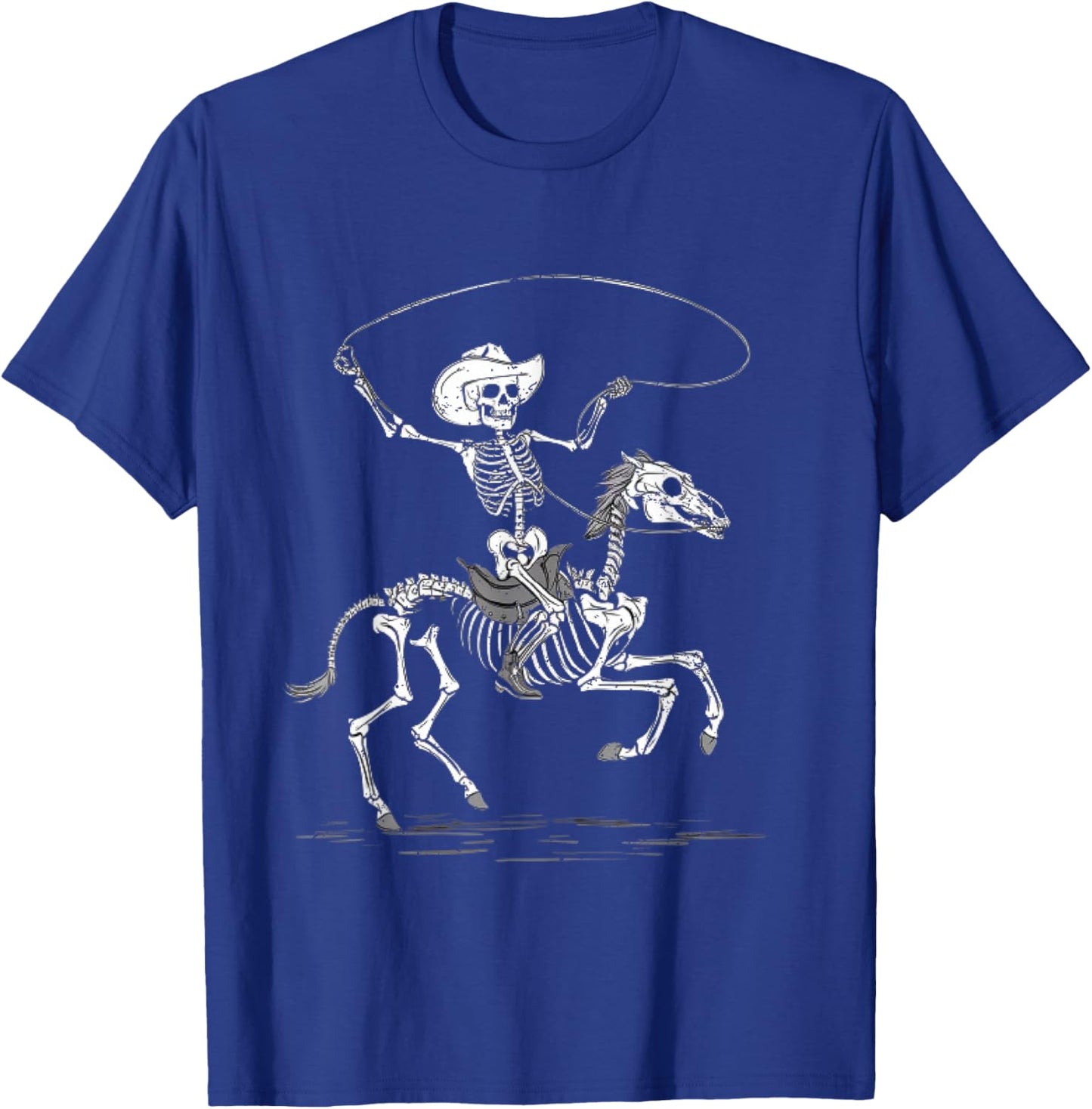 Halloween Cowboy Horse Skeleton Costume T-Shirt - T-Shirt | Royal