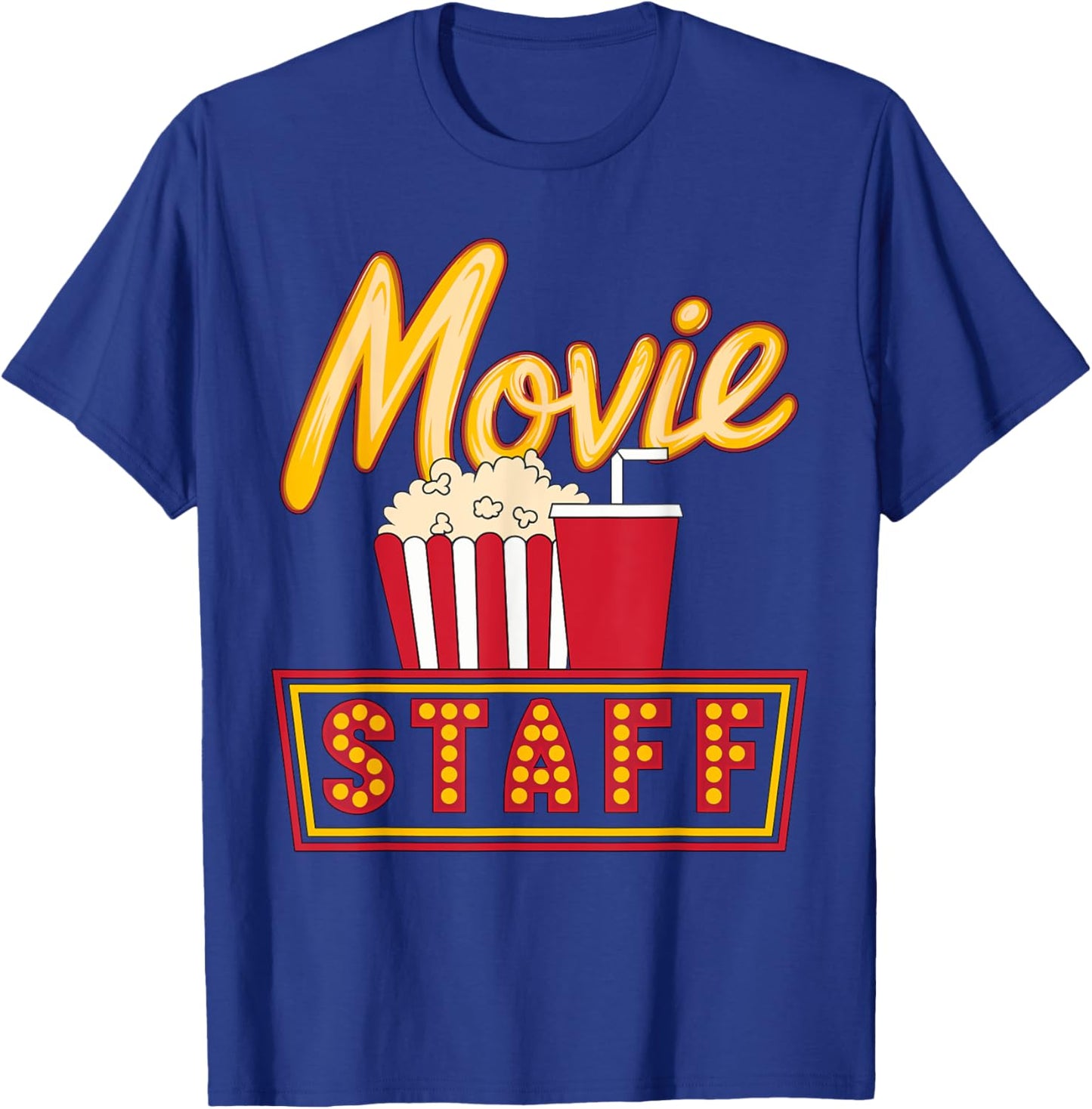 Movie Staff Movie Night Cinema T-Shirt - T-Shirt | Royal