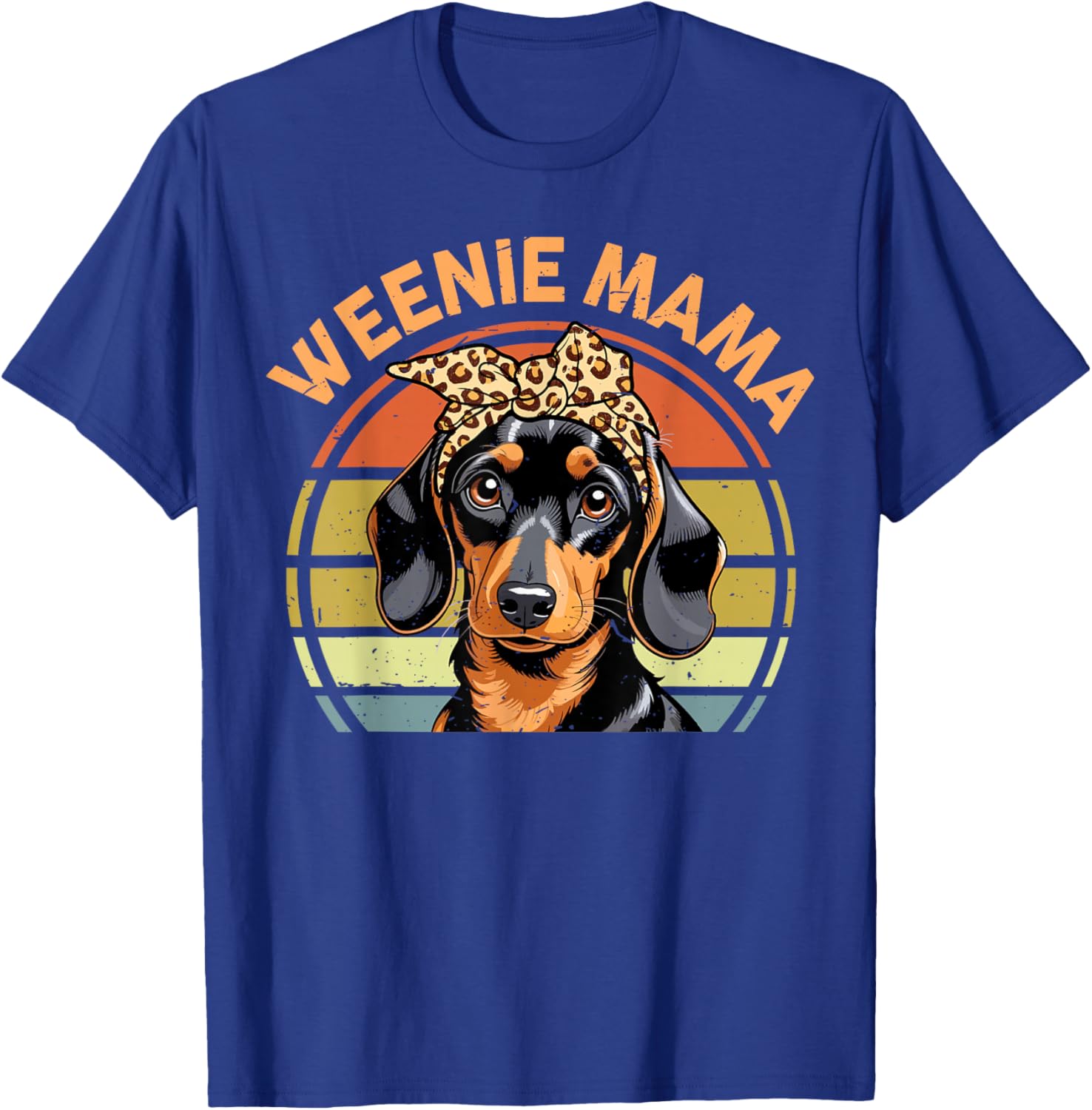 Women Weenie Mama Wiener Dog Mom Gift Funny Dachshund T-Shirt - T-Shirt | Royal
