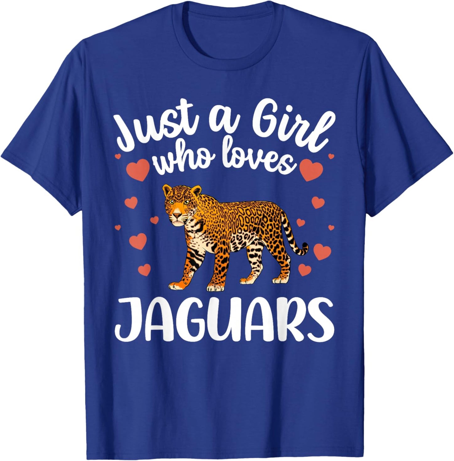 Funny Jaguar Art for Girls Women Kids Large Cat Jaguar Lover T-Shirt - T-Shirt | Royal