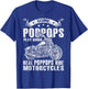 Some Poppops Play Bingo Real Grandpas Ride Motorcycles T-Shirt - T-Shirt | Royal