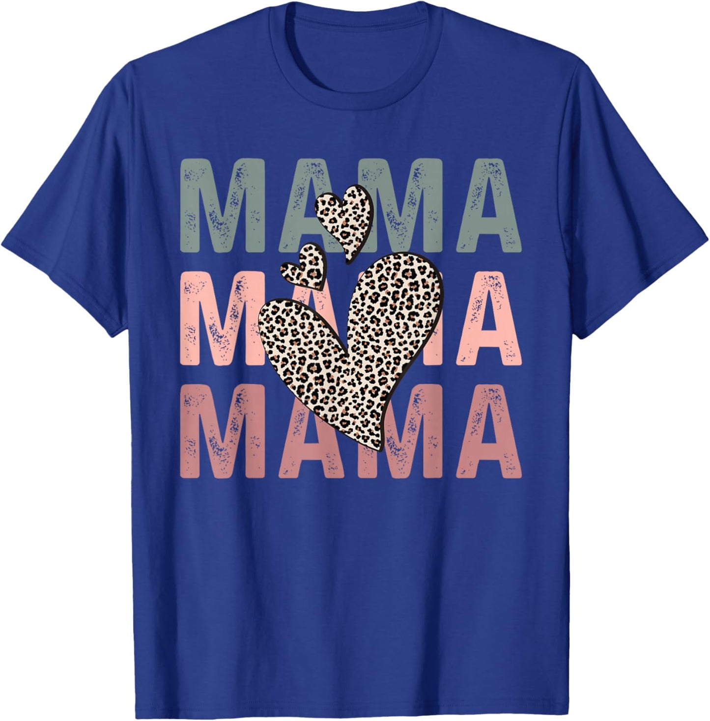 Mama Mama Mama Heart Funny Mom Mother's Day T-Shirt - T-Shirt | Royal