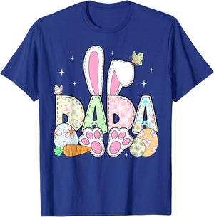 Easter Bunny Dada Spring Eggs Hunting Family Matching Easter T-Shirt - T-Shirt | Royal