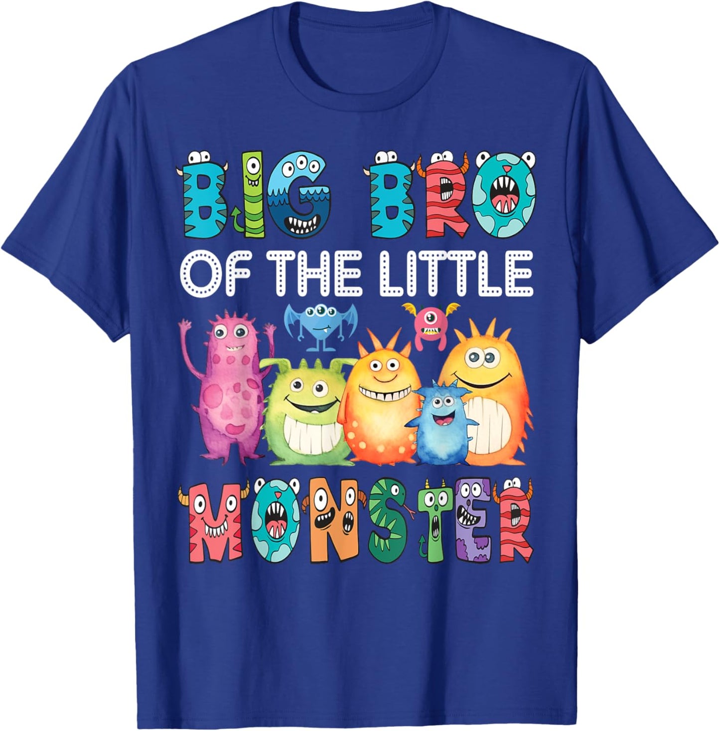 Big Bro Of The Little Monster Kids 1St Birthday Party T-Shirt - T-Shirt | Royal