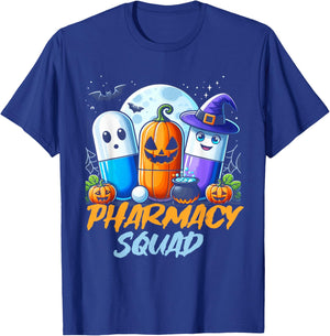 Funny Pills Pharmacy Pharmacist Squad Halloween Costume T-Shirt - T-Shirt | Royal