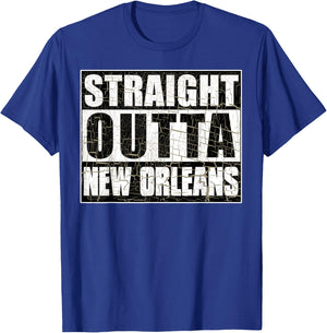 Vintage New Orleans Straight Outta New Orleans Hometown T-Shirt - T-Shirt | Royal