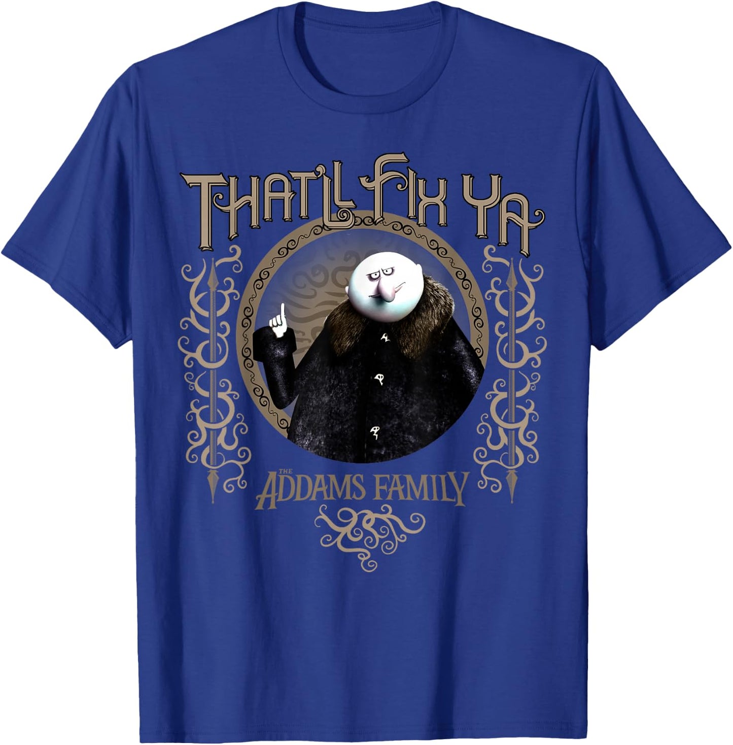 Addams Family Uncle Fester That'll Fix Ya Portrait T-Shirt - T-Shirt | Royal