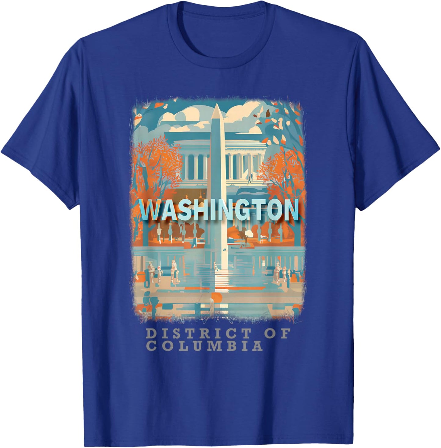 Washington DC DC Monumental Majesty SD741 T-Shirt - T-Shirt | Royal