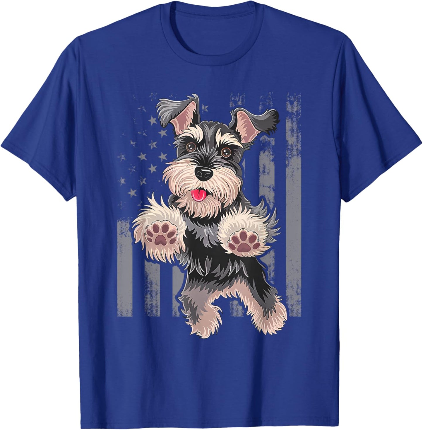 Miniature Schnauzer Dog Art Miniature Schnauzer T-Shirt - T-Shirt | Royal