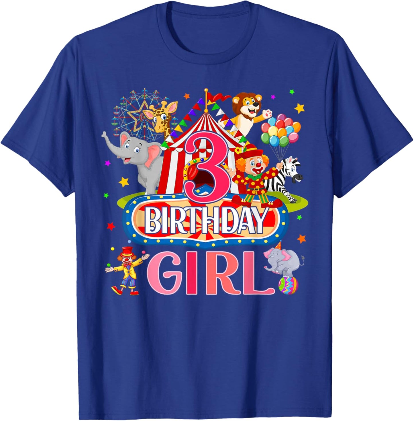 3rd Birthday For Girl Ringmaster Circus Carnival Family Bday T-Shirt - T-Shirt | Royal