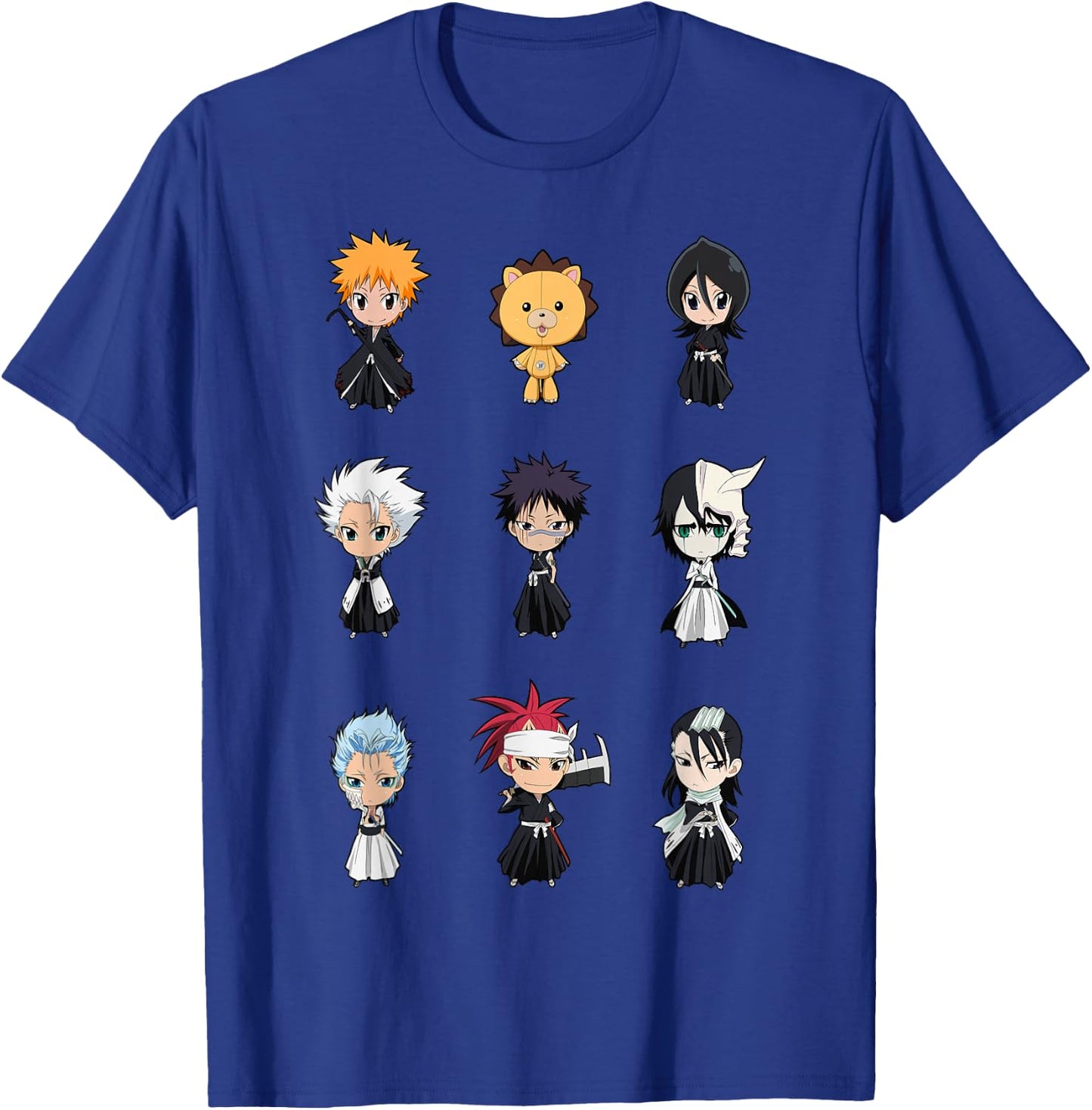 Bleach Cute Chibi Character Grid Anime T-Shirt - T-Shirt | Royal