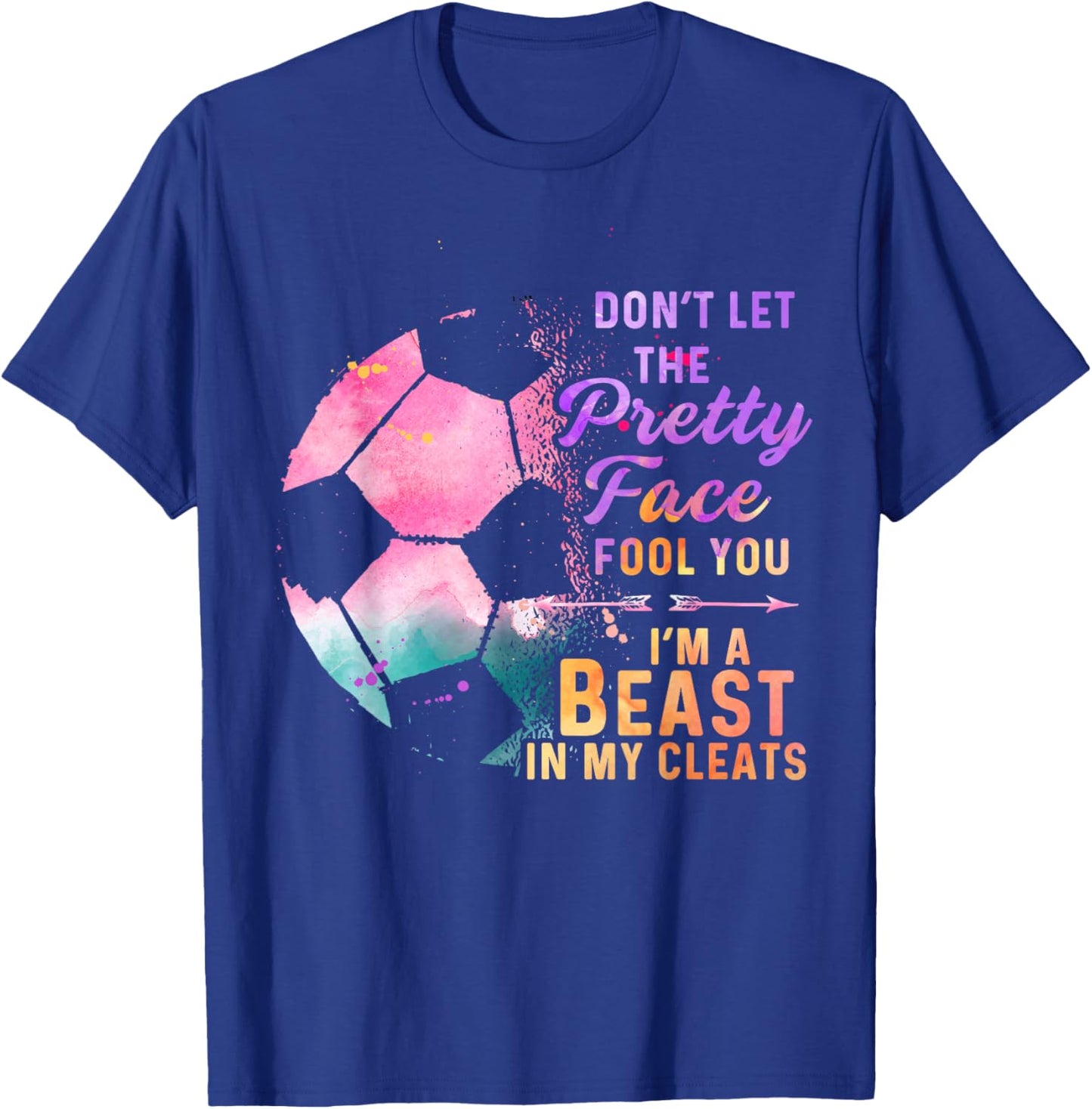 Soccer Player for Girl Goalkeeper Kick Sister Mother T-Shirt - T-Shirt | Royal