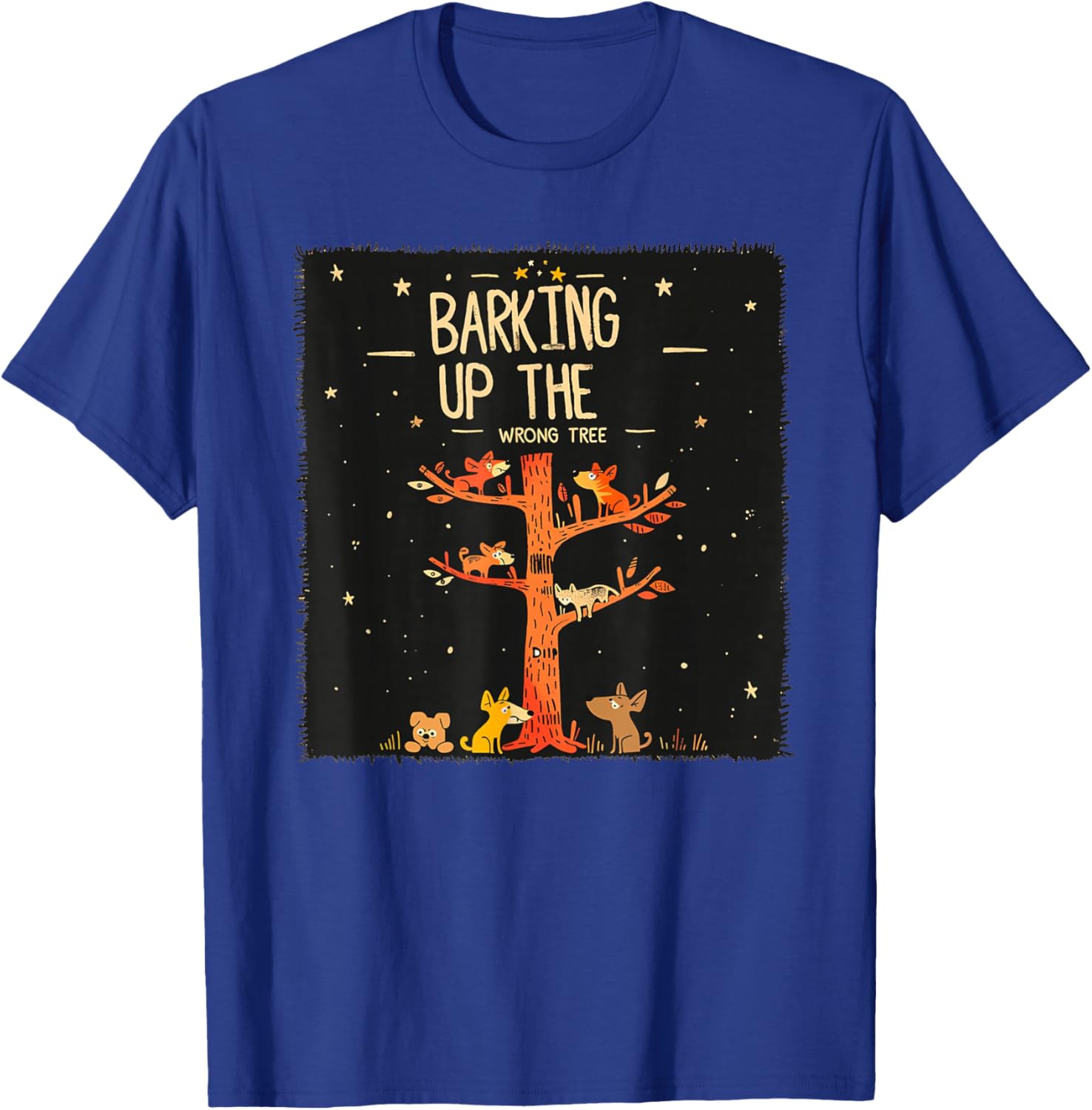 Funny Tree and Dog Idiom Costume for Speech Lovers T-Shirt - T-Shirt | Royal