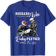 Motorcycle Husband and Wife Riding Partner Riding Couple T-Shirt - T-Shirt | Royal