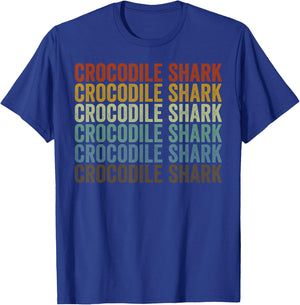 Crocodile Shark Fish Retro T-Shirt - T-Shirt | Royal
