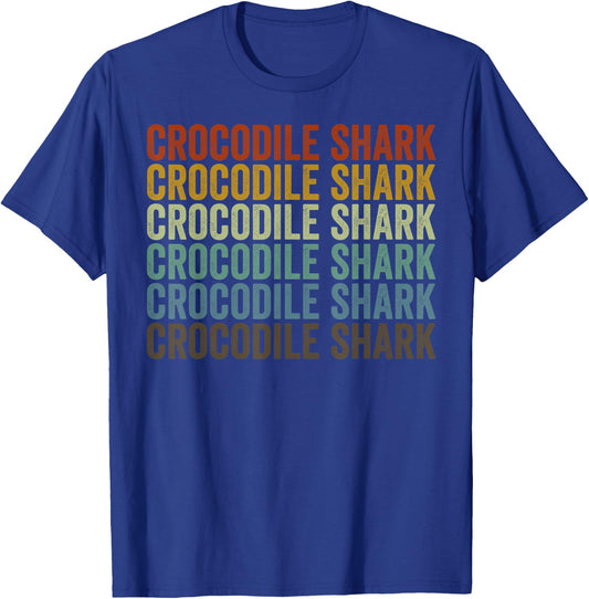 Crocodile Shark Fish Retro T-Shirt - T-Shirt | Royal