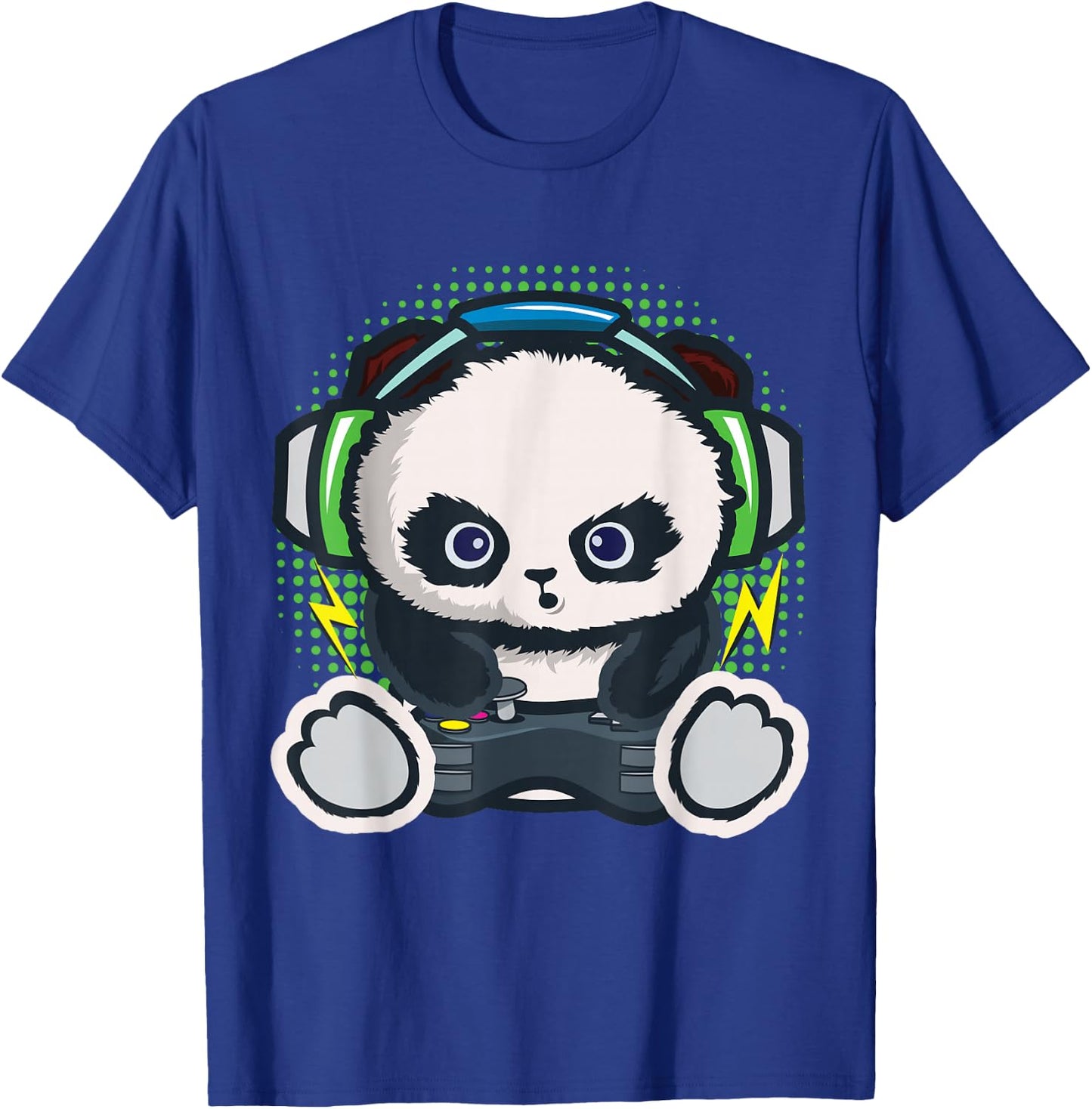 Gamer Shirt Boys Children Gaming Gift Panda Gamer T-Shirt - T-Shirt | Royal