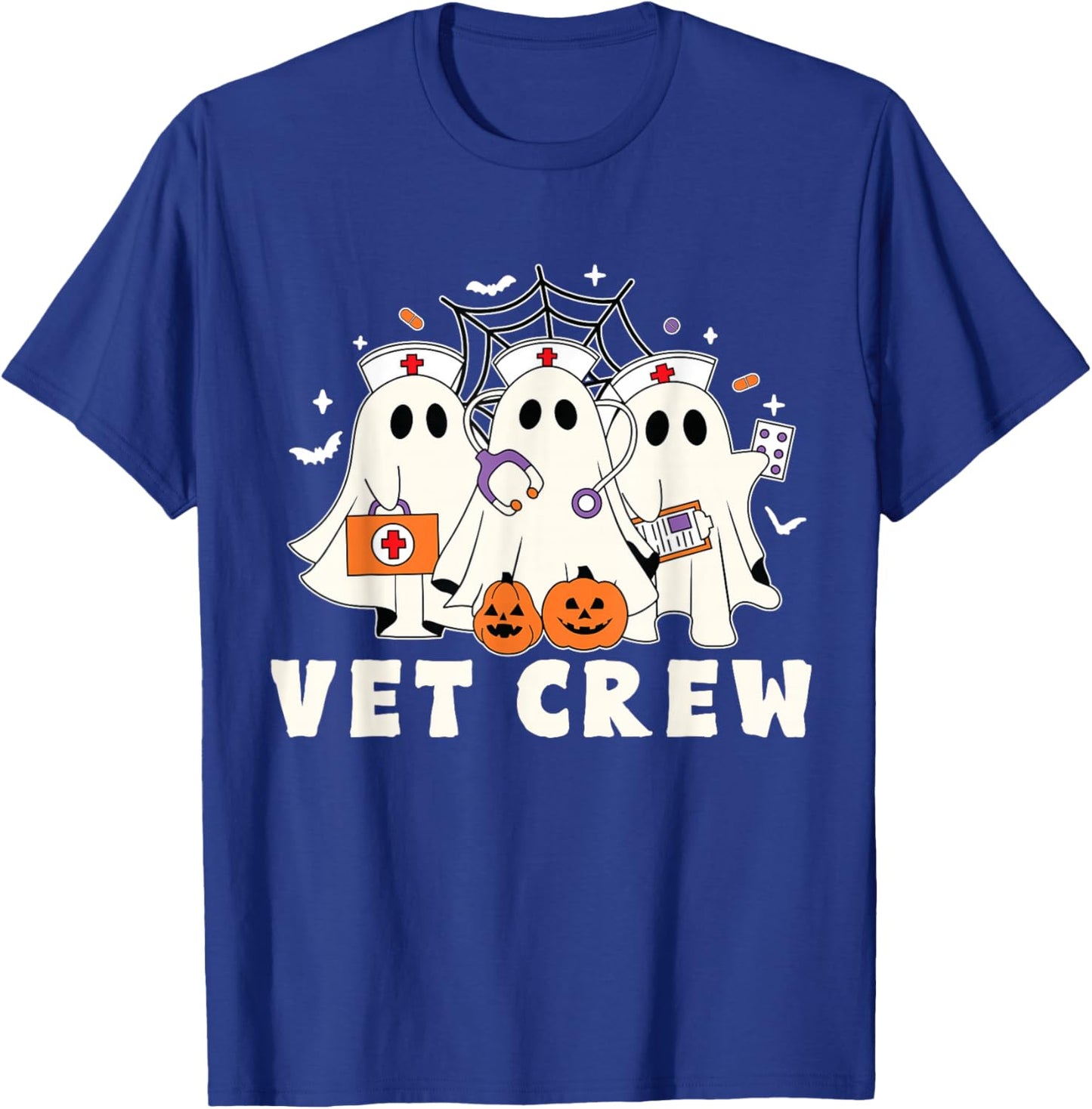 Vet boo crew Veterinarian veterinary technician Halloween T-Shirt - T-Shirt | Royal
