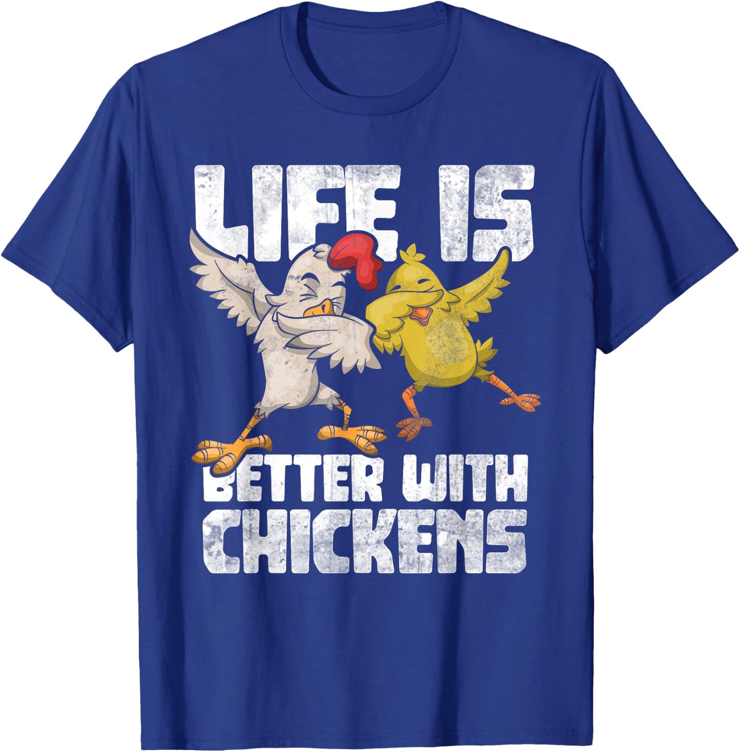 Funny Animal Farmer Kids Dabbing Rooster Dab Hen Chicken T-Shirt - T-Shirt | Royal