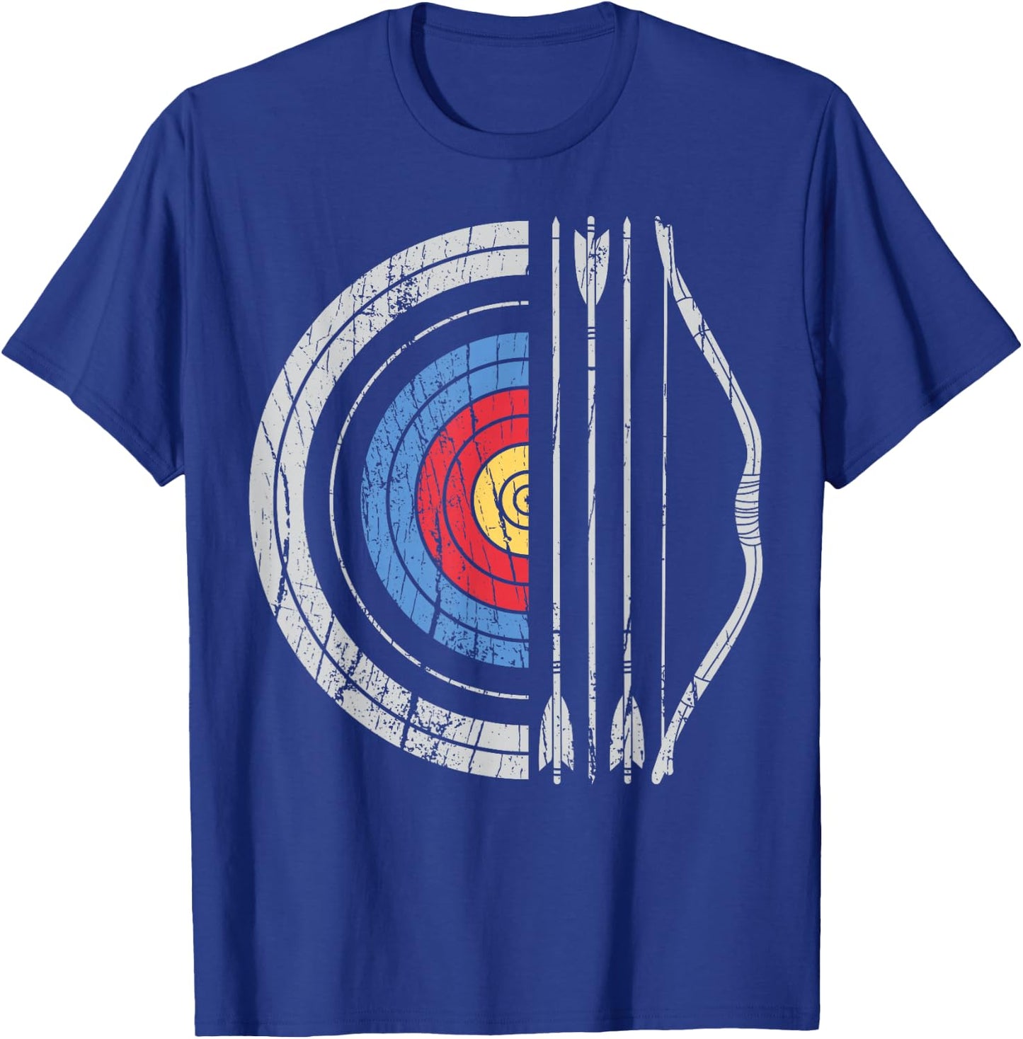 Archery Target Bow and Arrow Archer Retro Vintage Men Women Small T-Shirt - T-Shirt | Royal