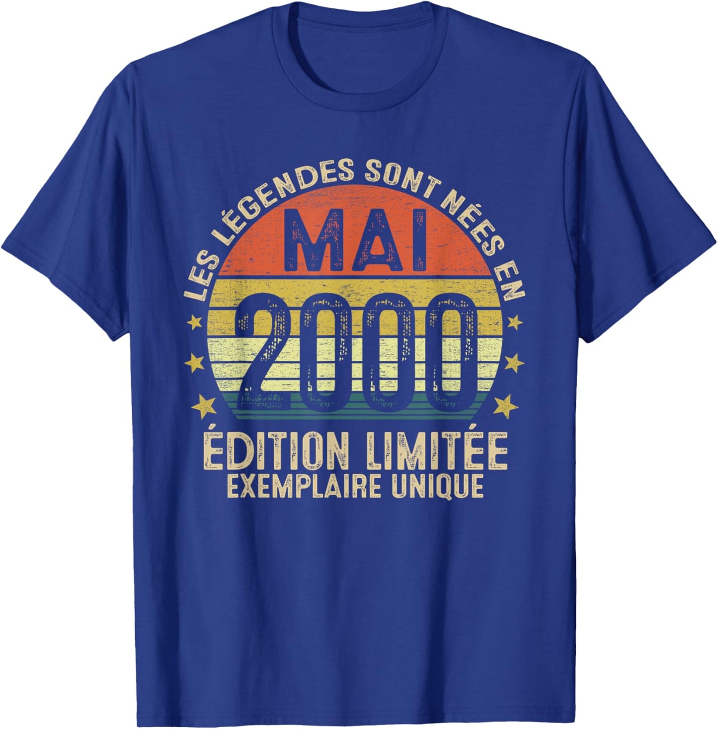 Cadeau 25 Ans Homme Les Legendes Sont Nées En Mai 2000 T-Shirt - T-Shirt | Royal