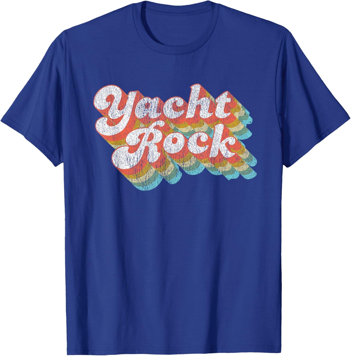 Vintage Fade Yacht Rock Party Boat Drinking T-Shirt - T-Shirt | Royal