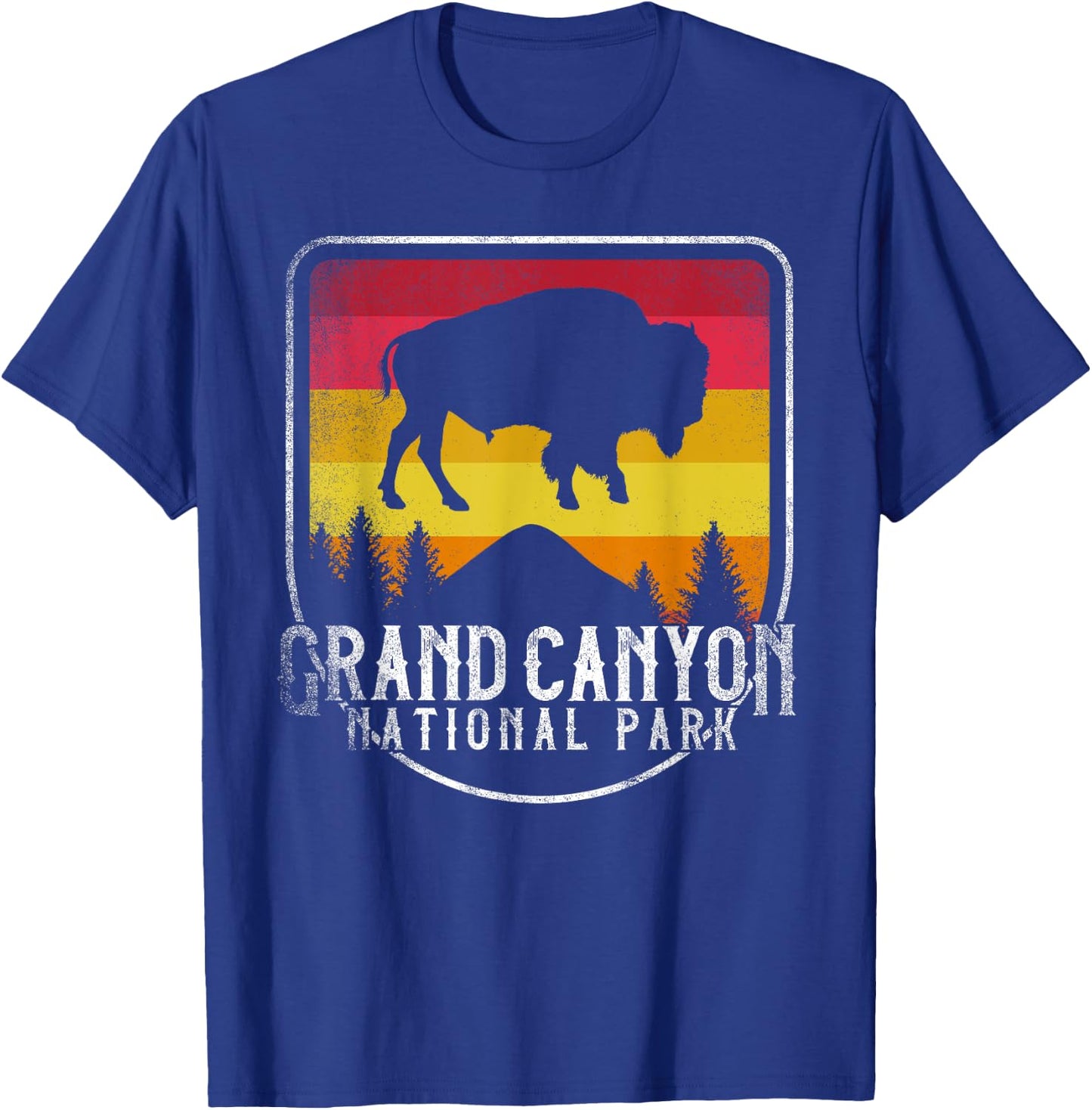 Grand Canyon National Park Retro Vintage Distressed T-Shirt - T-Shirt | Royal
