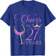 Cheers to 27 Years Old 27th Birthday Party Purple T-Shirt - T-Shirt | Royal