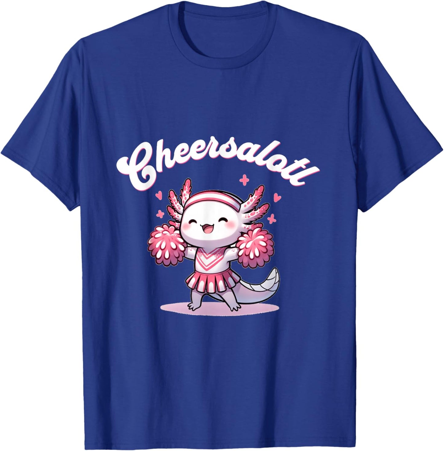 Cute Axolotl Cheerleader T-Shirt - T-Shirt | Royal