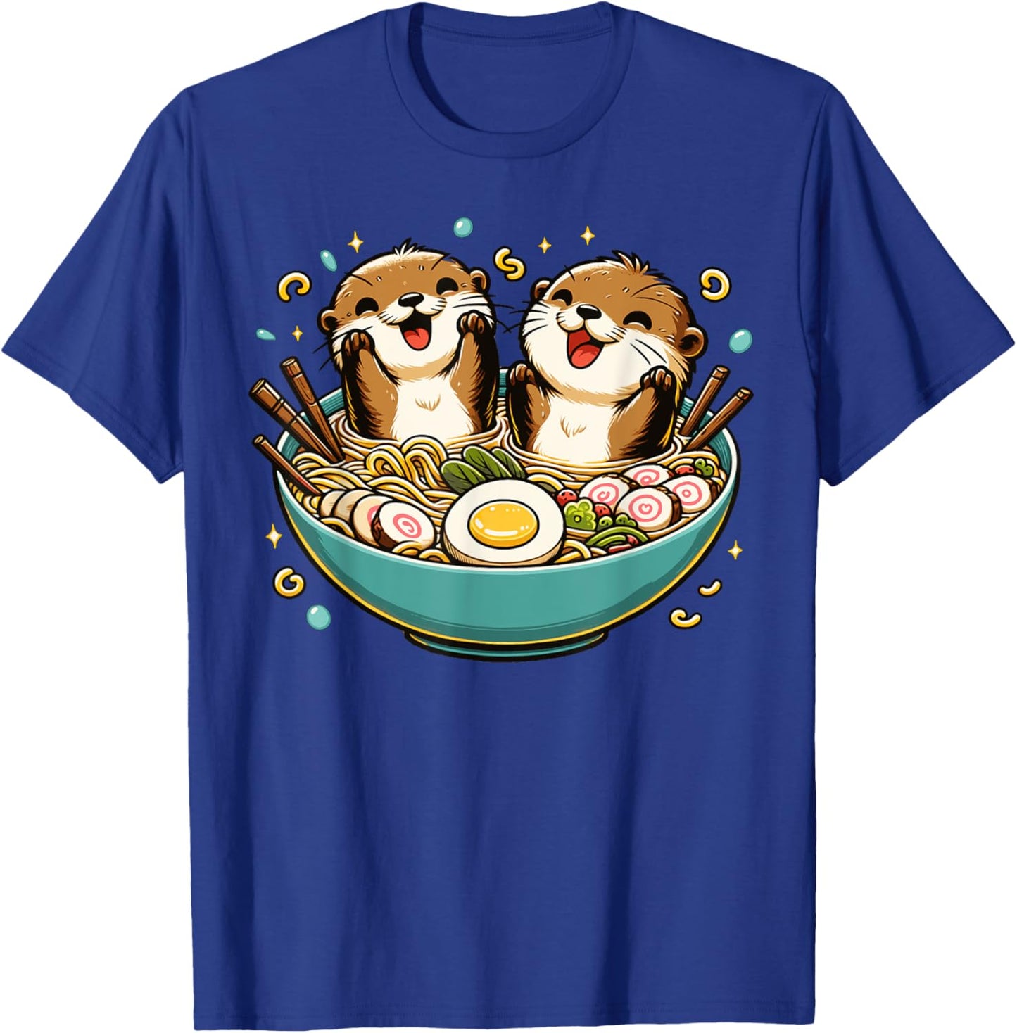 Kawaii Otter Shirt Japanese Ramen noodles soup Otter Lover T-Shirt - T-Shirt | Royal