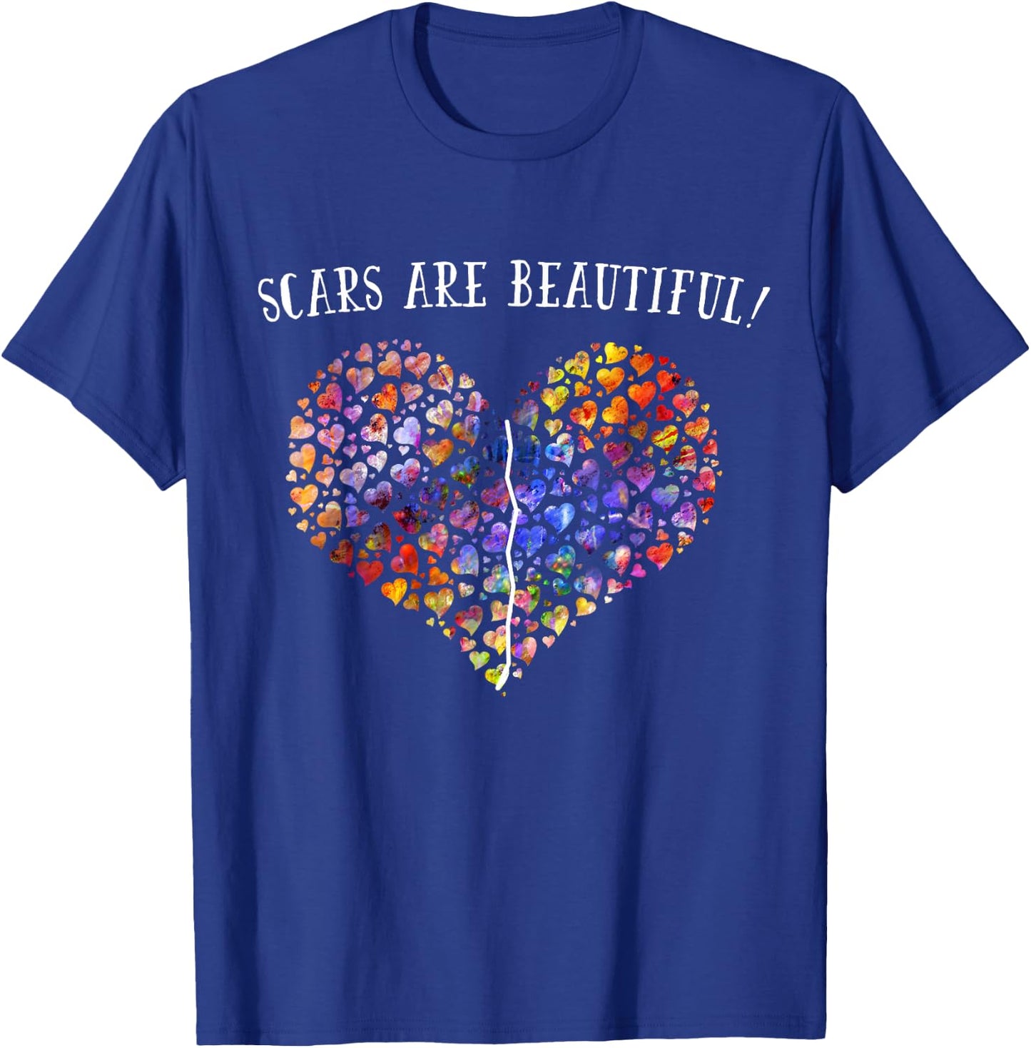 Scars Are Beautiful ; Open Heart Surgery Survivor T-Shirt - T-Shirt | Royal