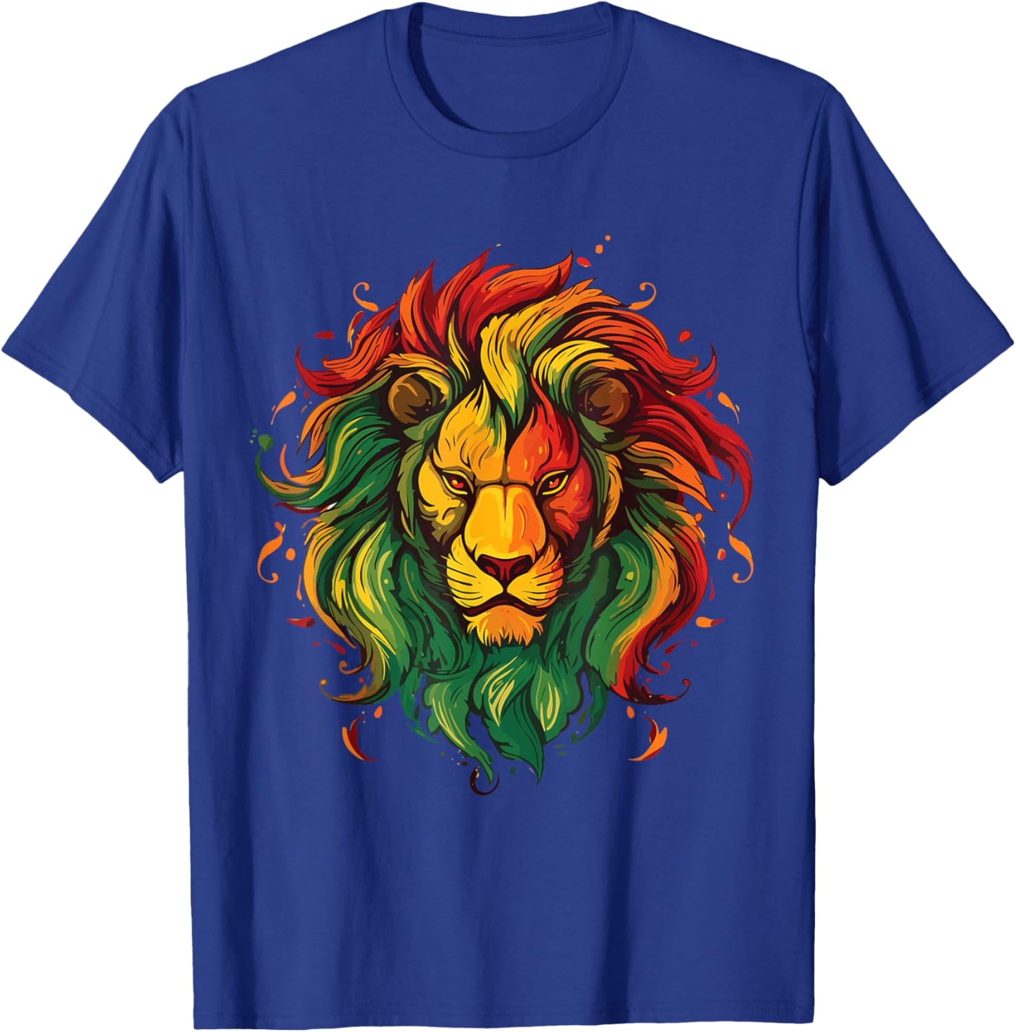 Jamaican Lion Jamaican Rasta Flag Lion Of Judah Reggae Music T-Shirt - T-Shirt | Royal