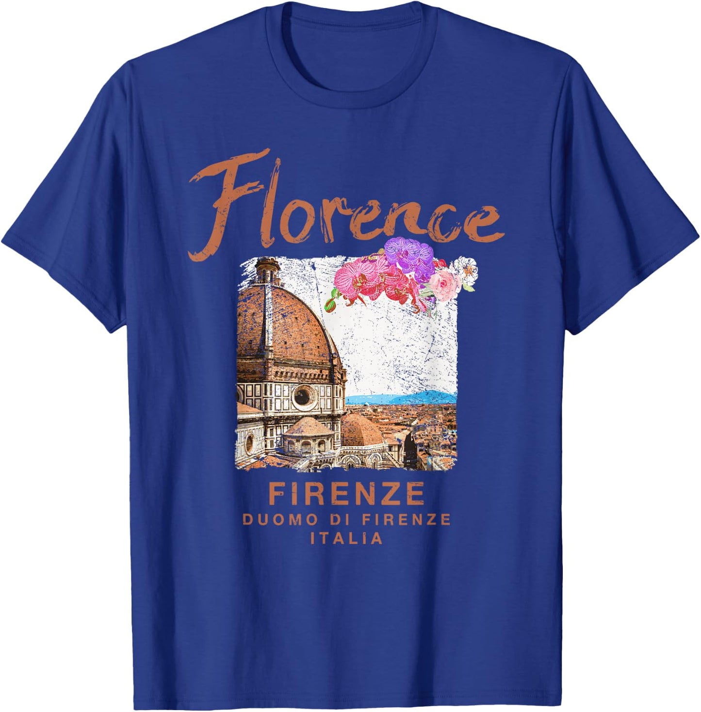 Italy Florence Duomo Italian Vintage Travel T-Shirt - T-Shirt | Royal