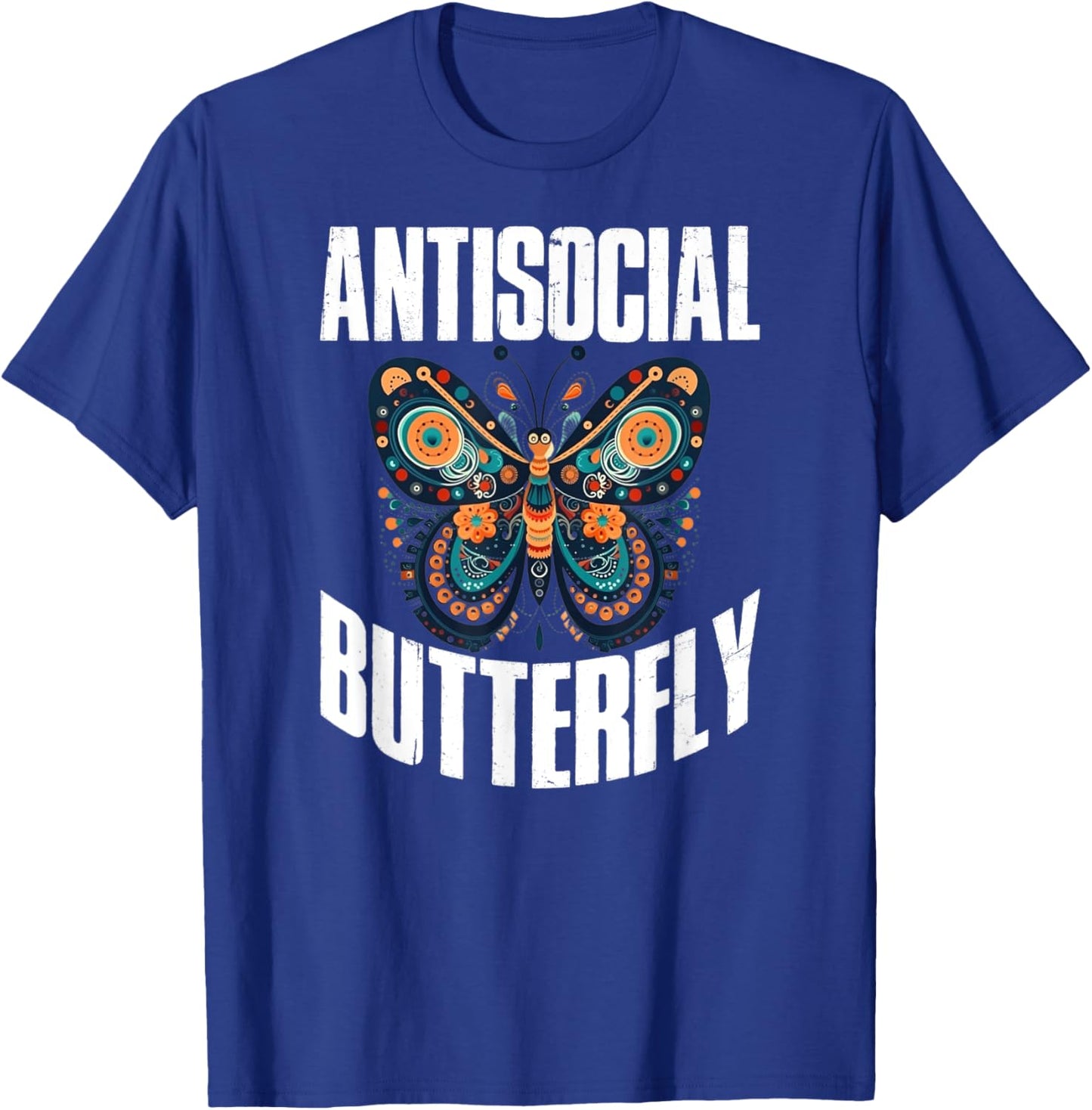 Antisocial Butterfly T-Shirt - T-Shirt | Royal