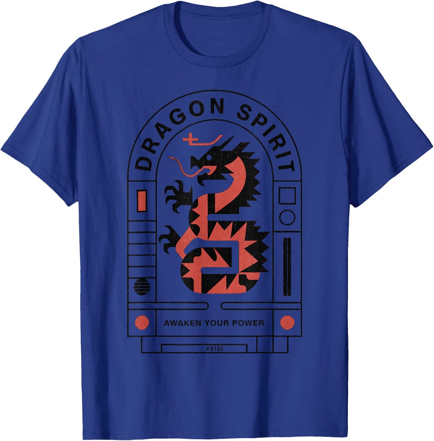 Aesthetic Dragon Retro Vintage Streetwear Fashion Women Men T-Shirt - T-Shirt | Royal